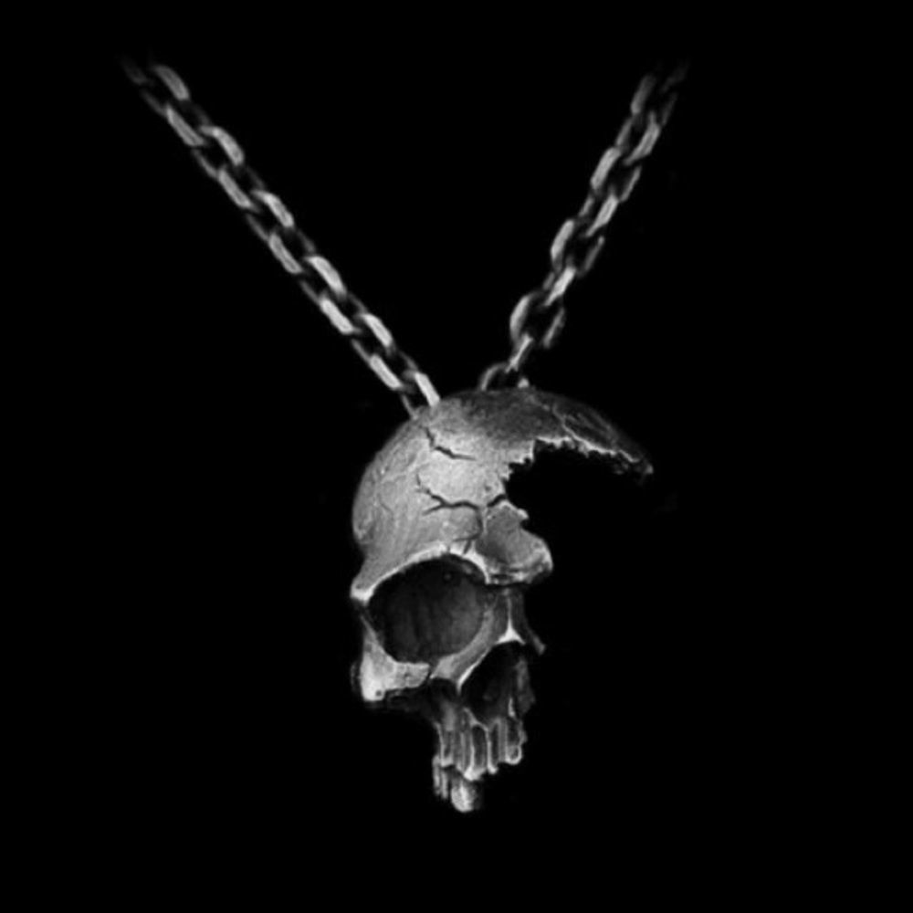 Homemade Shattered Skull Necklace
